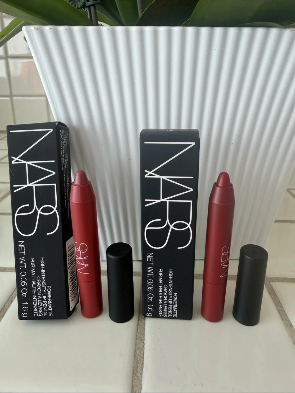 BUNDLE ,2 -NARS Velvet Matte Lip Pencils - Deep Rose / Berry Red Duo